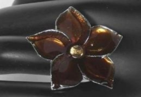 Bague Fleur Marron
