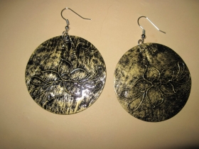 Boucles d'Oreilles Fleurs Marrons