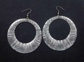 Boucles d'Oreilles Lune Métal