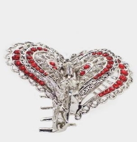 Pince Cheveux Coeur Rouge